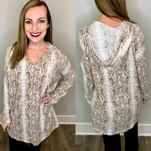 Snake print hoodie